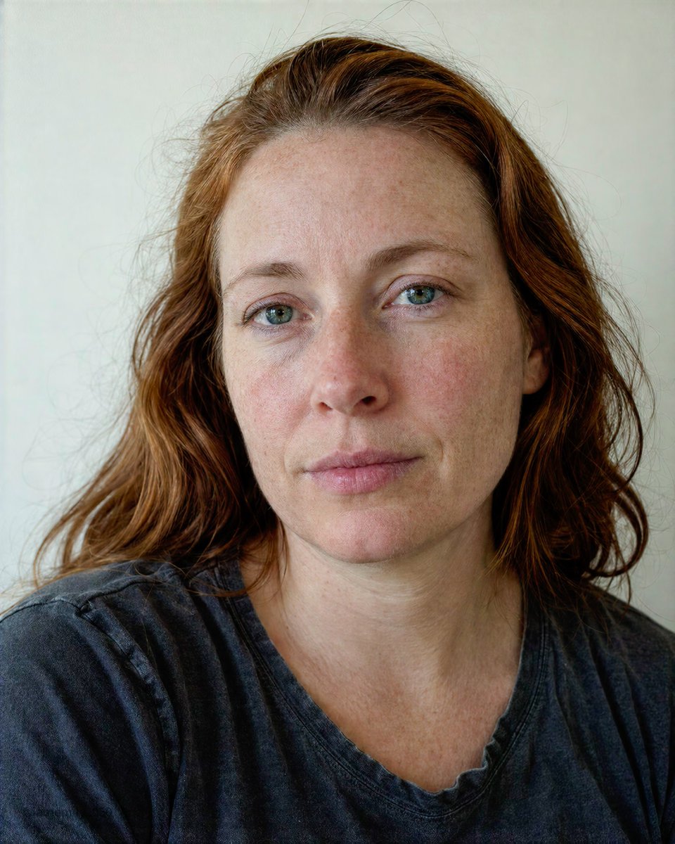 Raw Casting Portrait of Red-Haired Woman