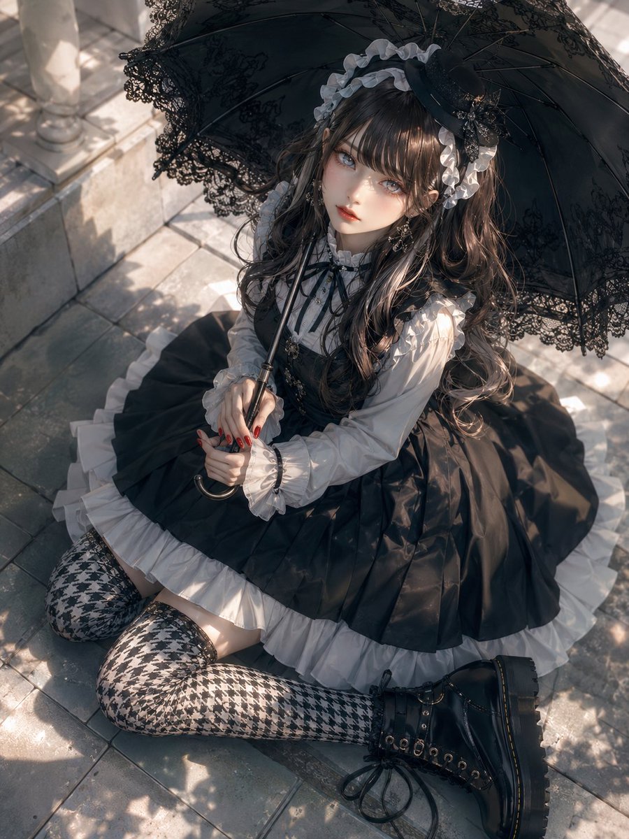 Gothic Lolita Parasol Portrait