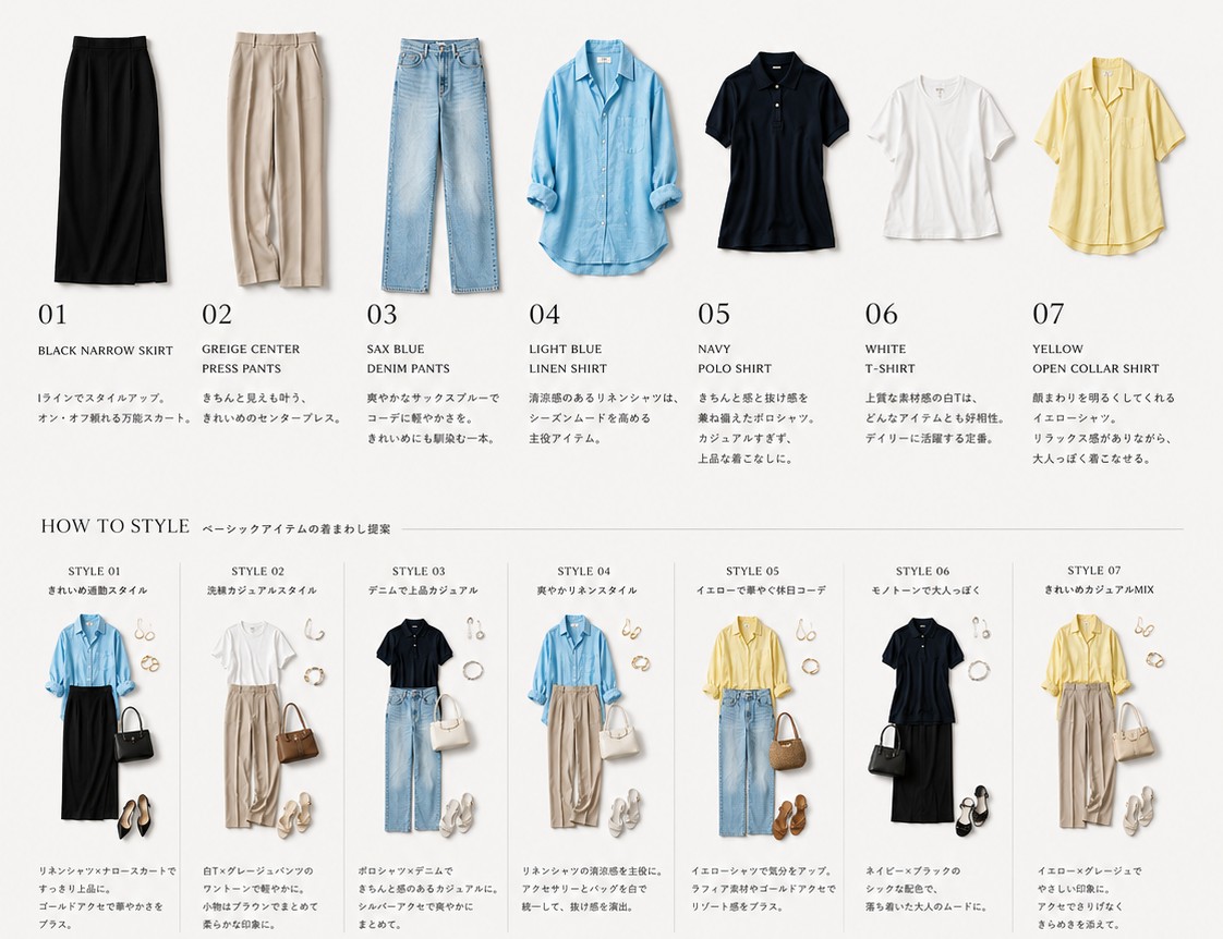 Capsule Wardrobe Styling Board