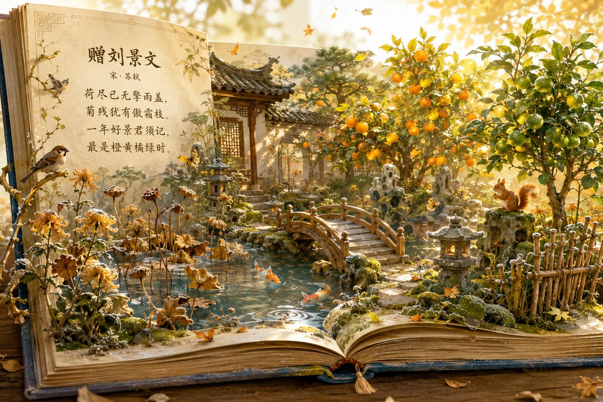 Autumn Chinese Garden Pop-Up Book