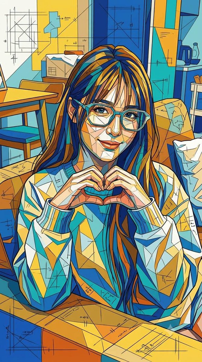 Infographic / Edu Visual - Geometric Mosaic Portrait Illustration - Image 3