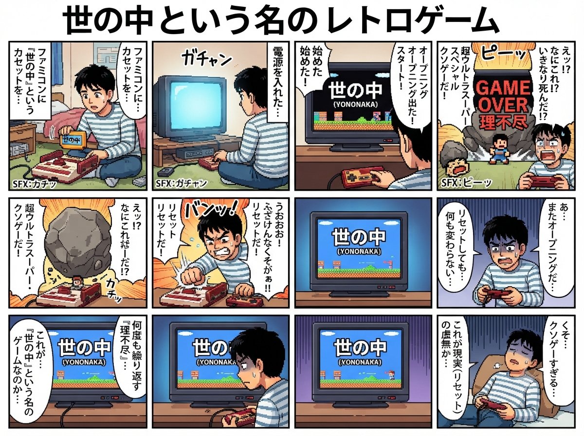 Comic / Storyboard - 8-Panel Retro Game Manga - Image 1