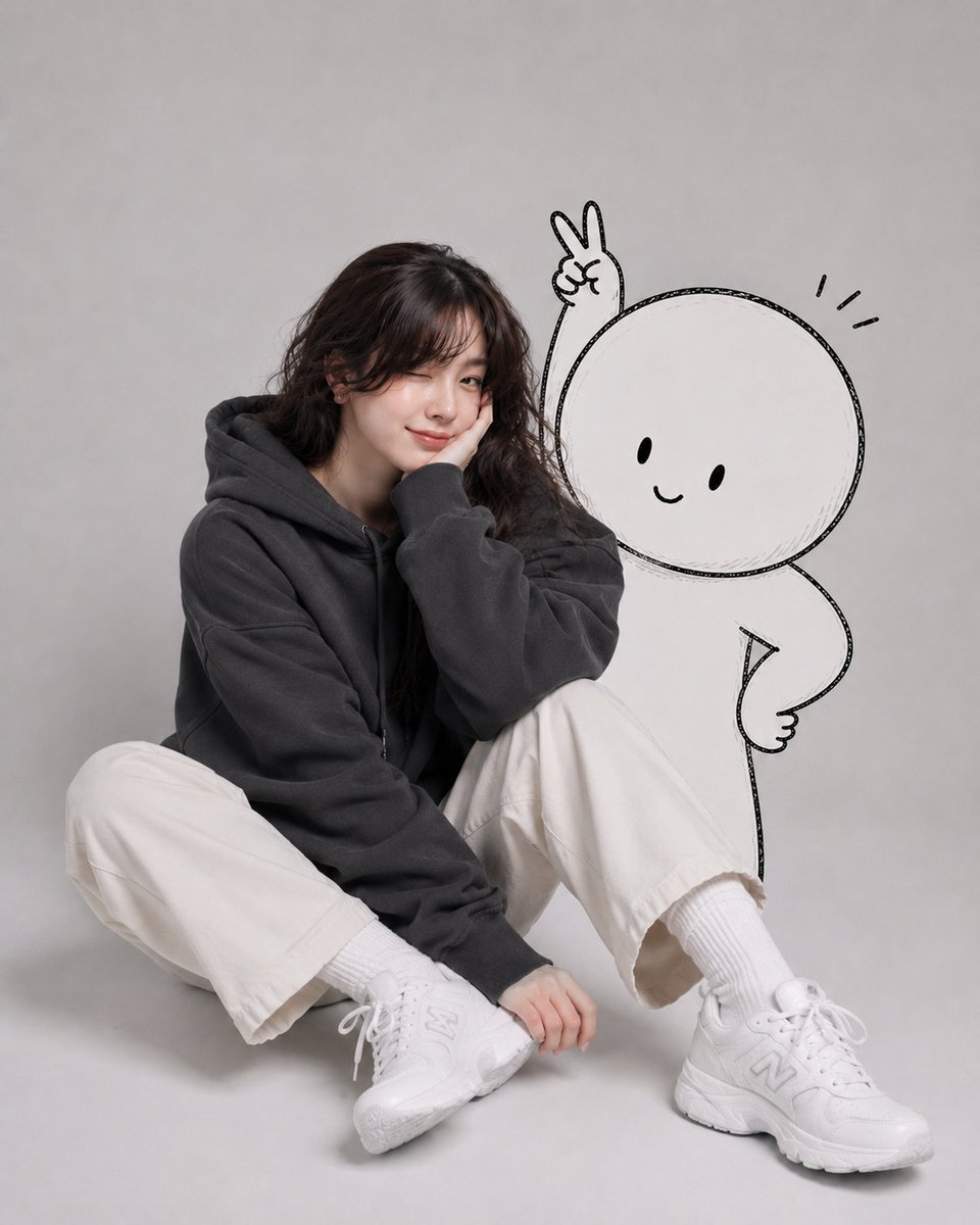 Minimalist Woman and Doodle Portrait example 2