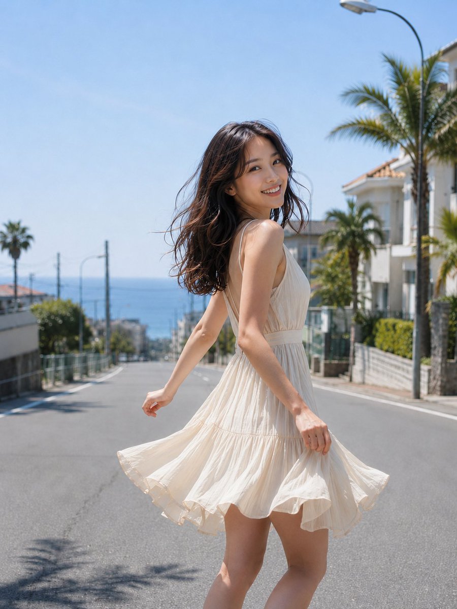 Japanese Summer Sea Breeze Portrait