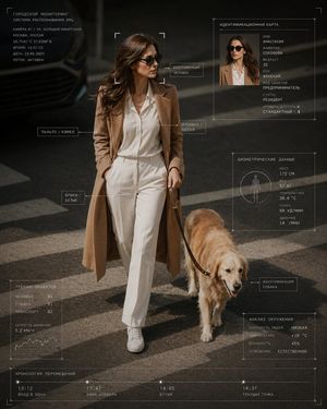 Cyber-Core HUD Surveillance Photography AI image template preview