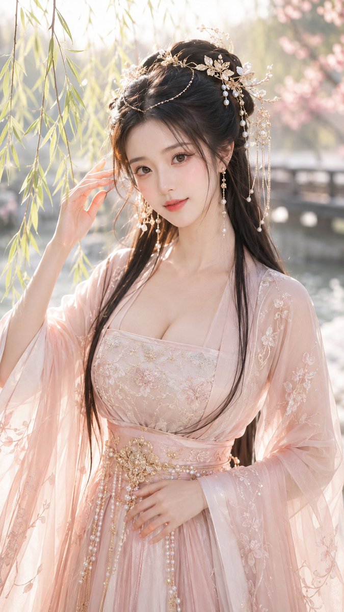 Tang-Style Fantasy Spring Portrait