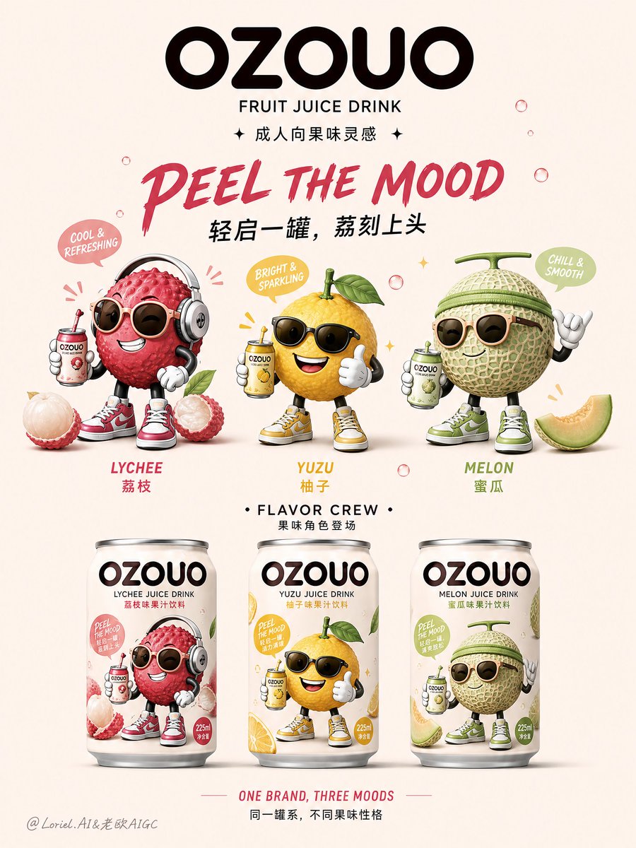 Beverage Brand Visual Identity Poster