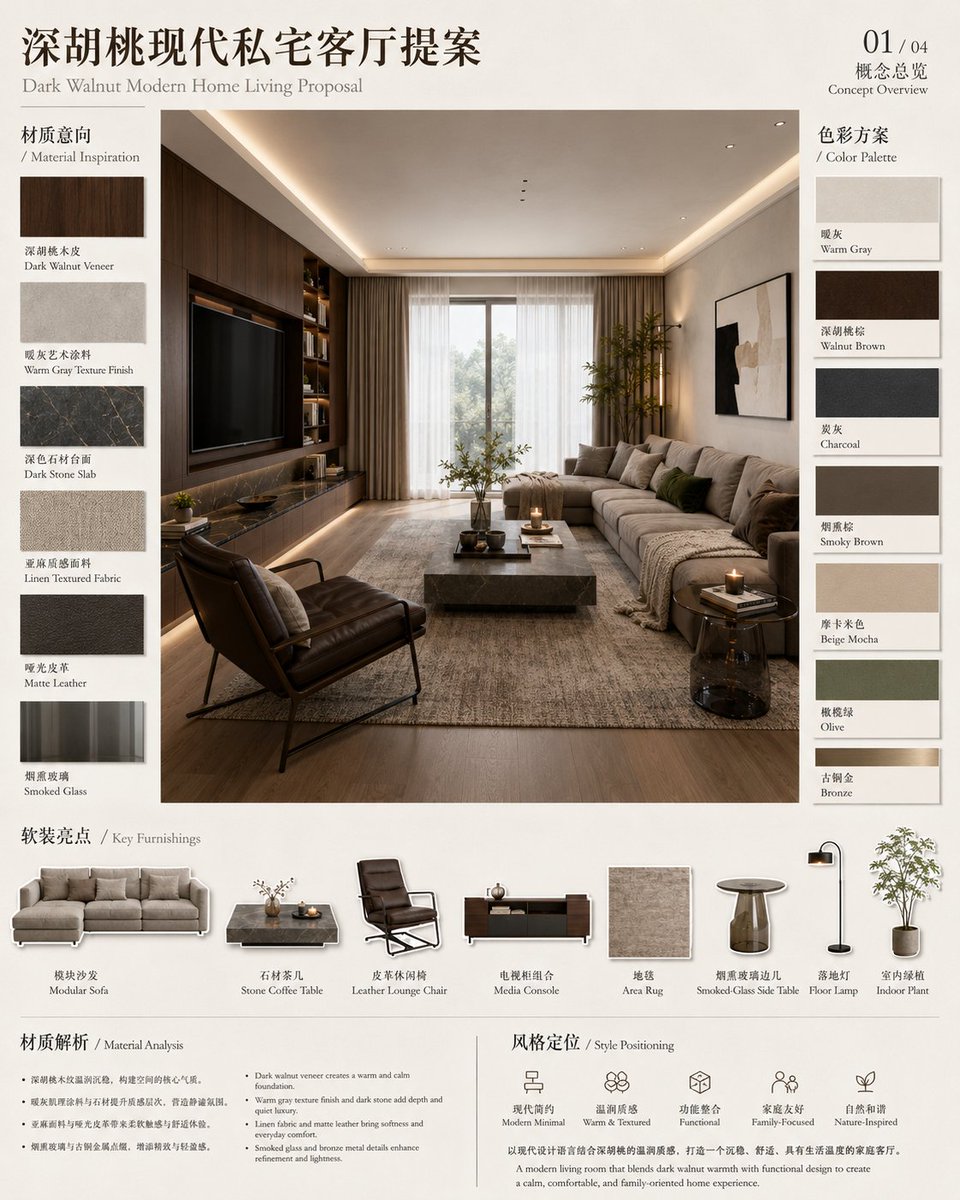 Interior Design Soft Decoration Proposal Set