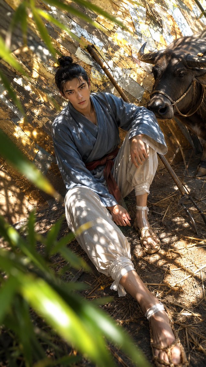 Hikoboshi Resting with Ox