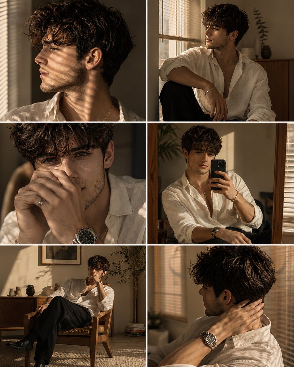 Luxury Men's Golden Hour Collage