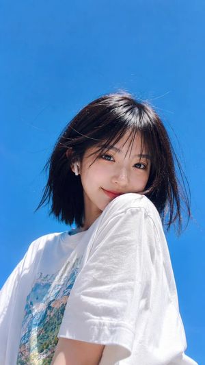 Fresh Summer Lifestyle Portrait — Ultra-realistic lifestyle portrait of a {argument name="subject" default="cheerful young woman"} with fair porcelain skin, med