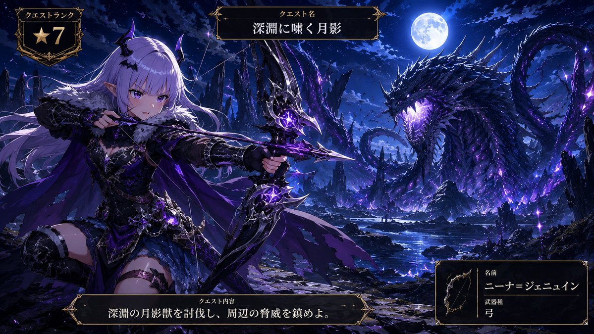 Anime Monster Hunter Quest Card