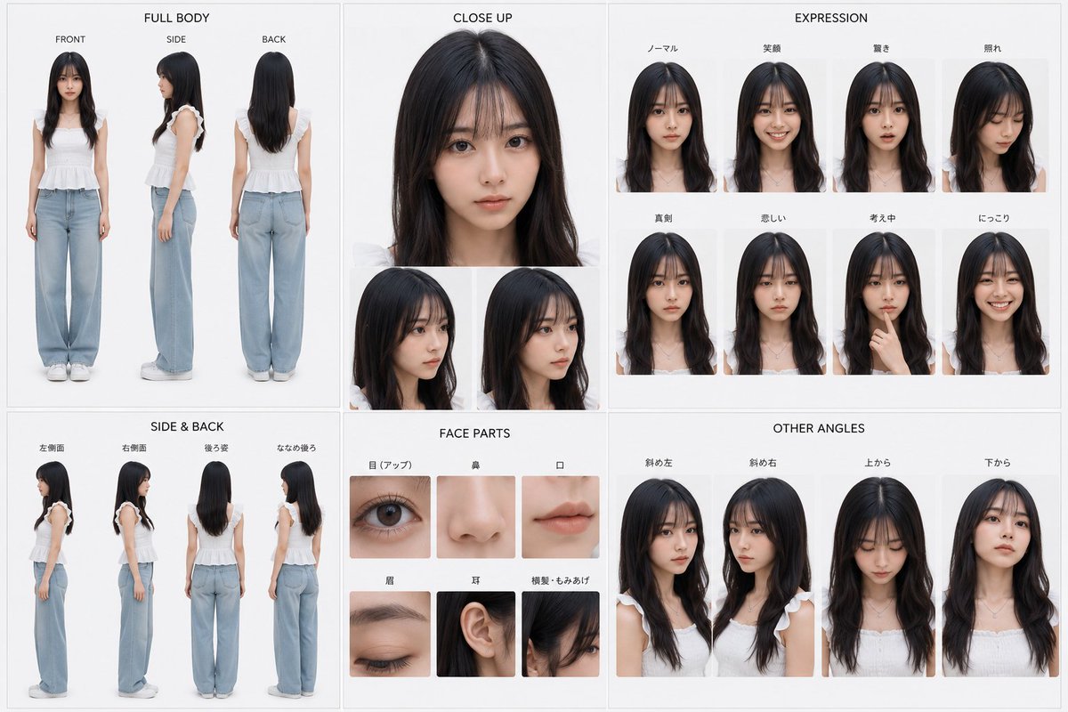 Photoreal Character Reference Sheet
