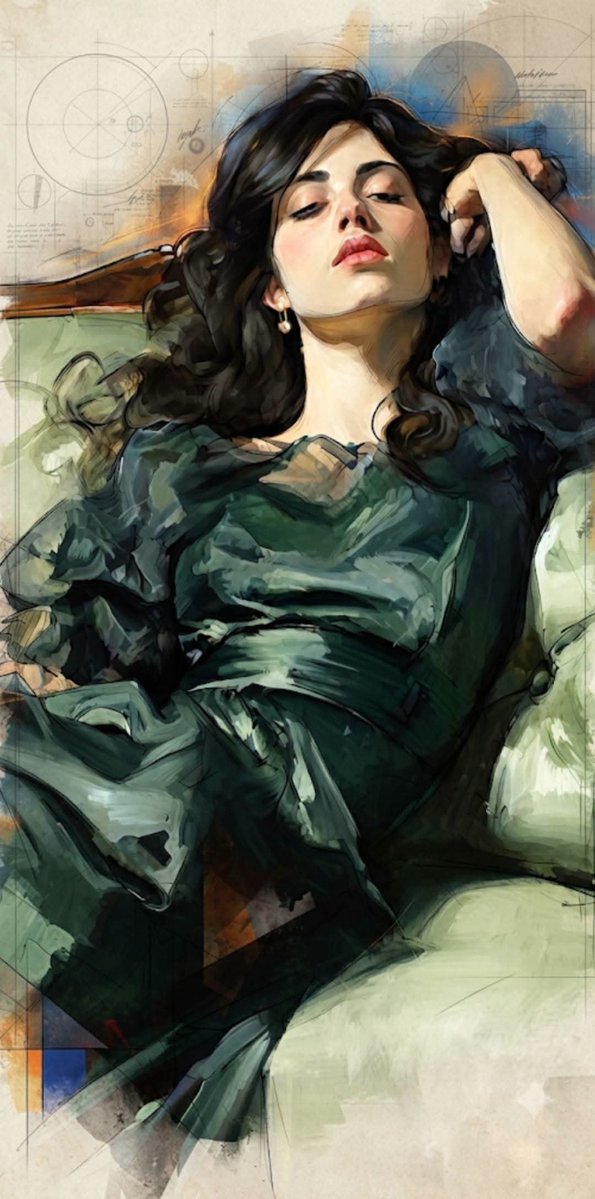 Comic / Storyboard - Mixed Media Cinematic Portrait Illustration - Image 3