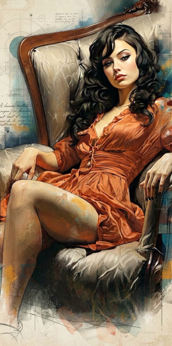 Comic / Storyboard - Mixed Media Cinematic Portrait Illustration - Image 2