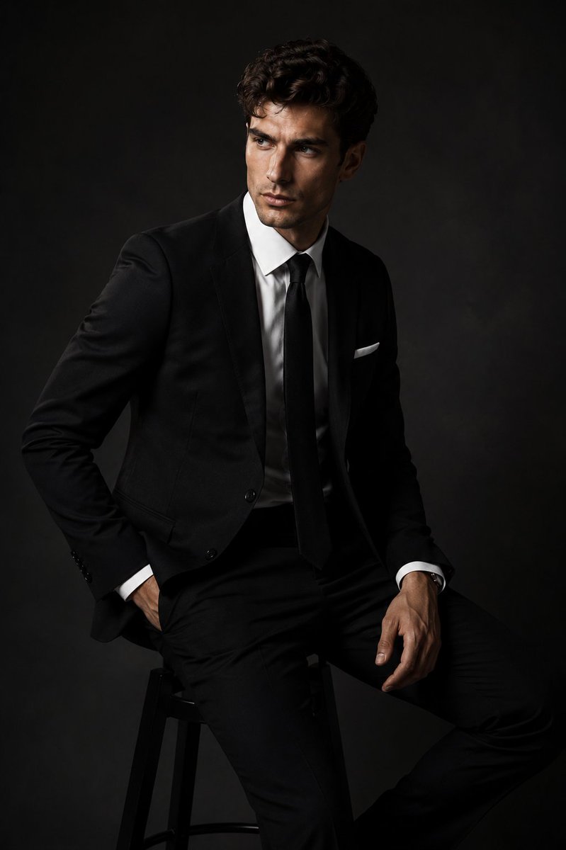 Luxury Male Fashion Studio Portrait example 2