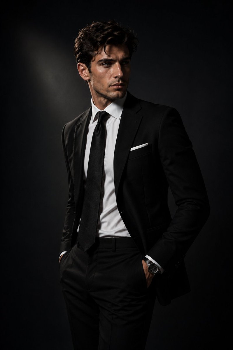 Luxury Male Fashion Studio Portrait example 3