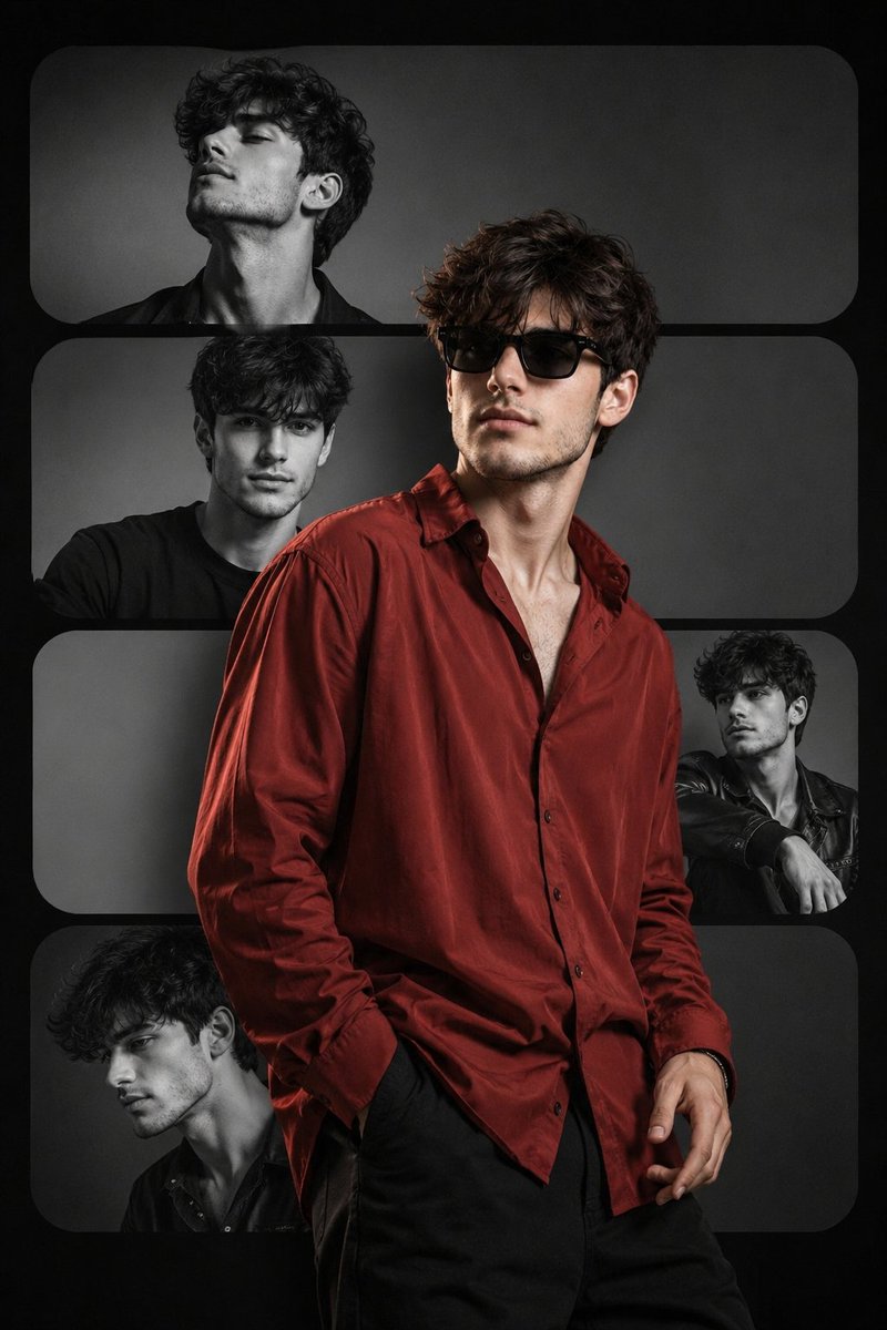 Modern Editorial Fashion Collage Poster
