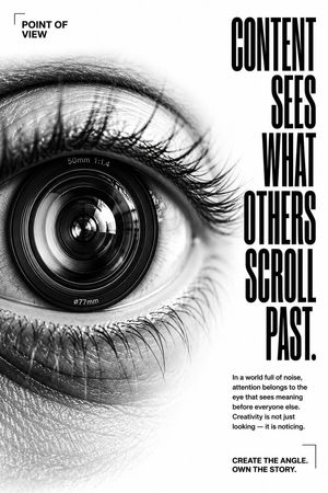 Surreal Camera Eye Social Media Poster AI image template preview