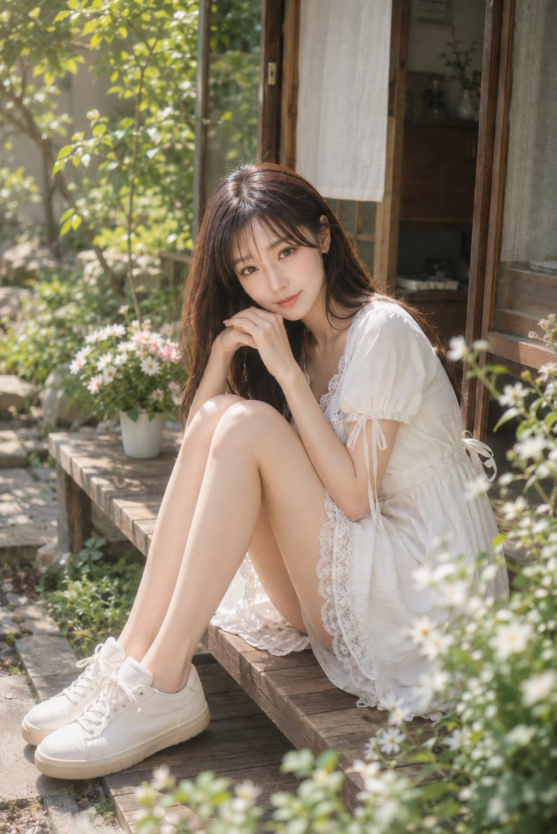 Sun-Dappled Veranda Morning Portrait