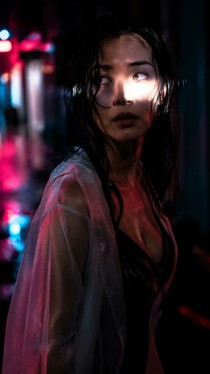 Rainy Urban Noir Portrait