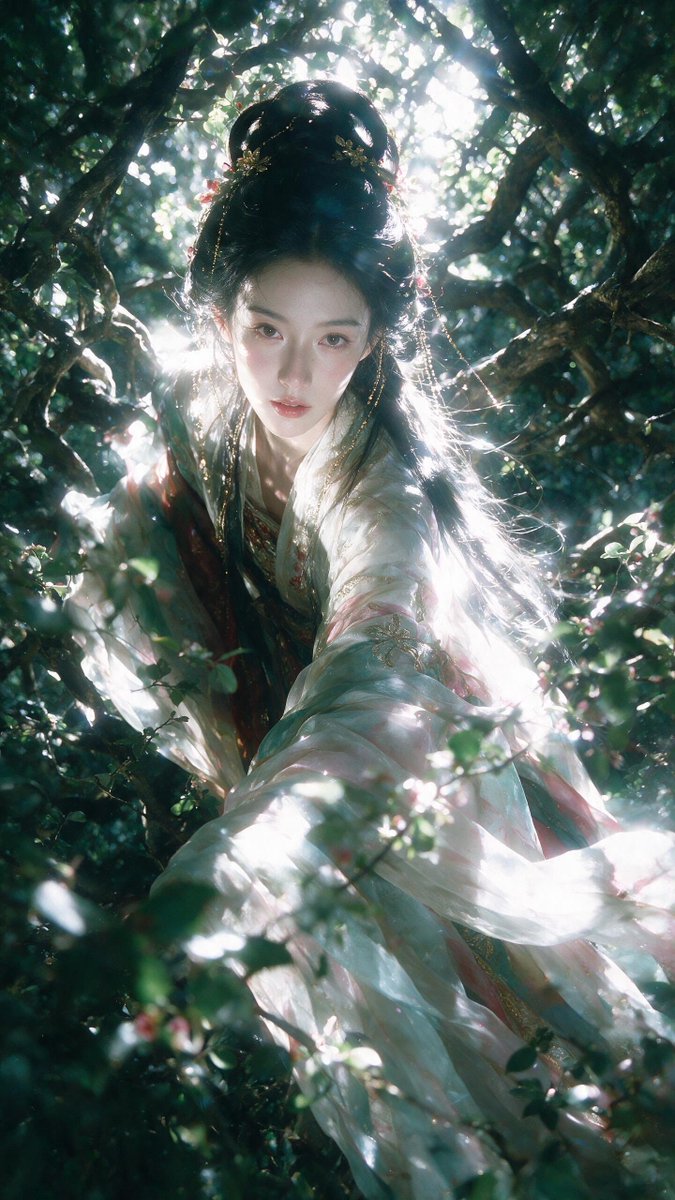 Forest Goddess Fantasy Hanfu Portrait