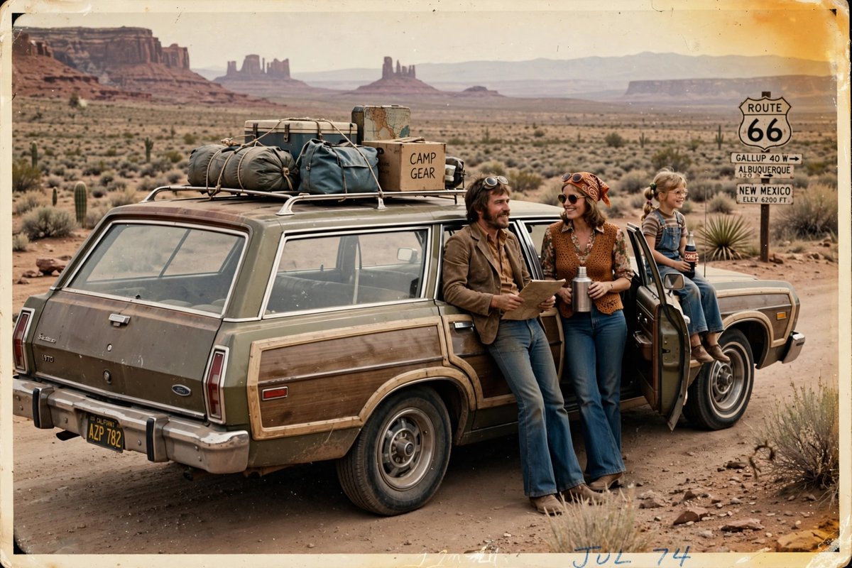 Vintage 1970s Road Trip Photography