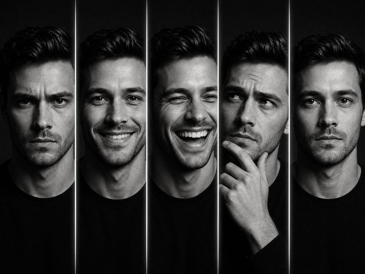 Cinematic Five-Expression Portrait