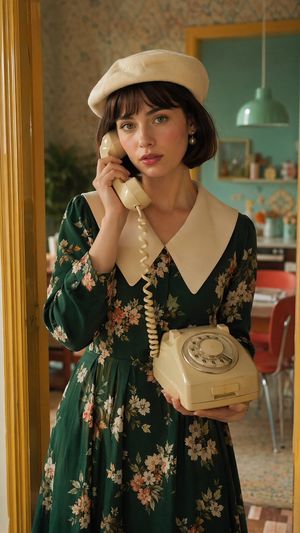 AI-generated sample for “Vintage Telephone Portrait”