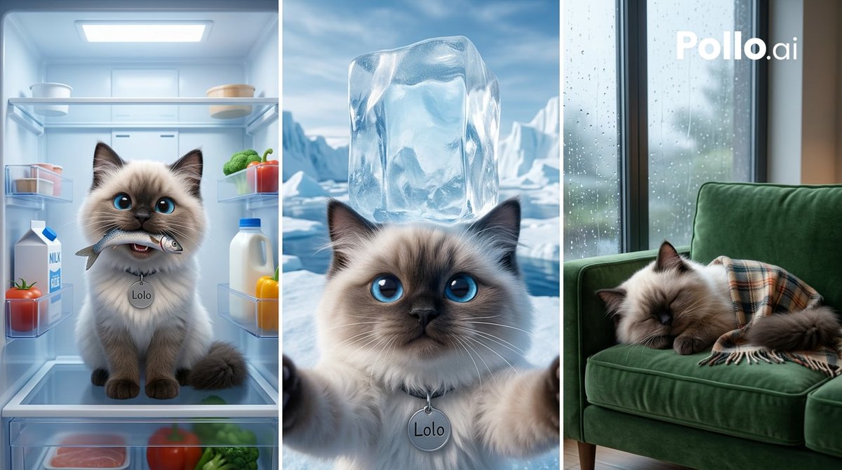 Cooling Cat Triptych