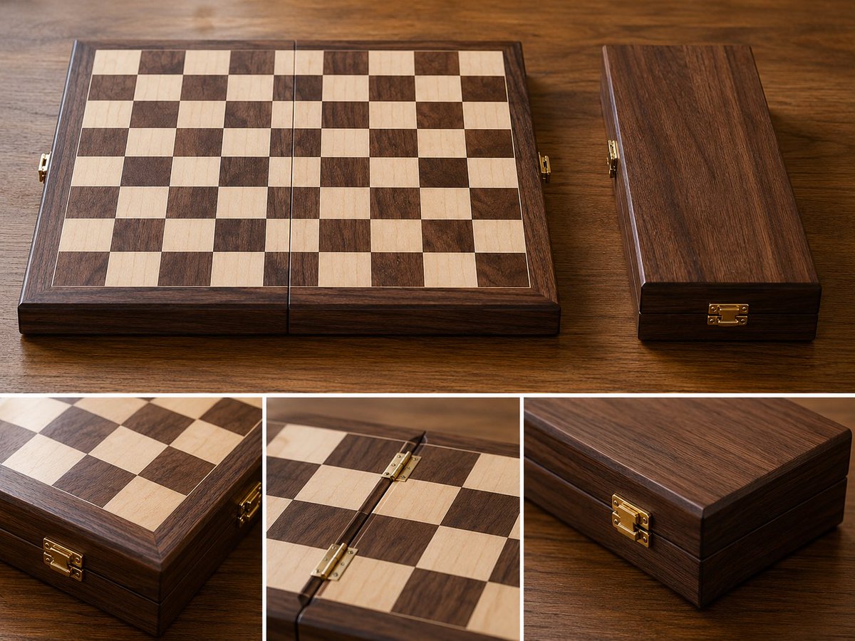 E-commerce Main Image - Wooden Travel Chessboard - Image 3