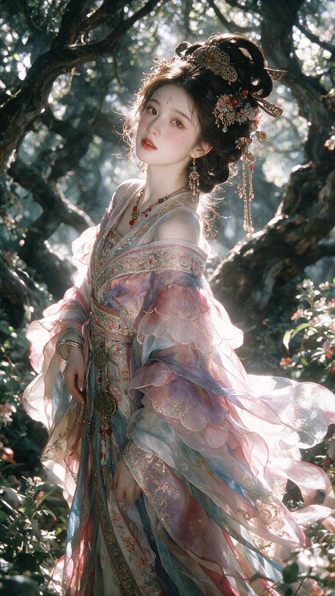 Enchanted Hanfu Forest Goddess