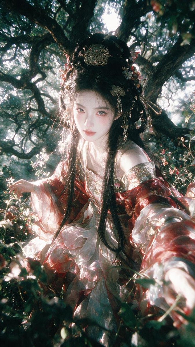 Enchanted Hanfu Forest Goddess example 3