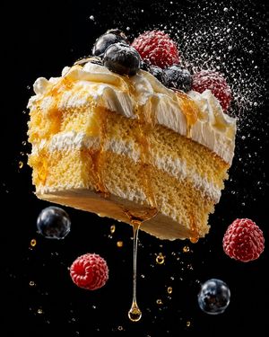 Levitating Food Layer Photography AI image template preview