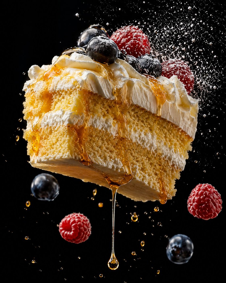 Levitating Food Layer Photography