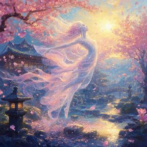 Ethereal Starlight Spirit Oil Painting AI image template preview