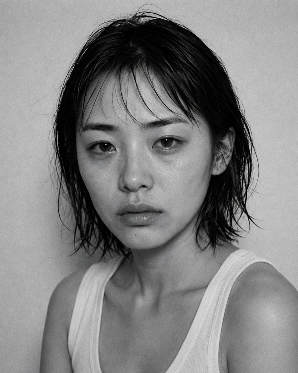 Raw Black and White Film Portrait example 2