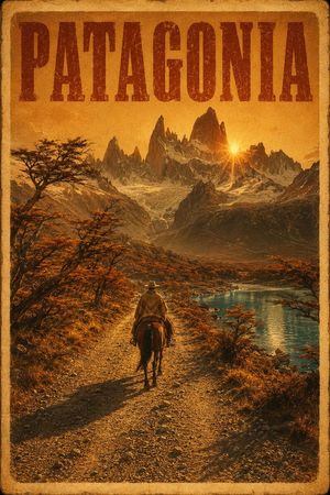 Vintage Patagonia Travel Poster