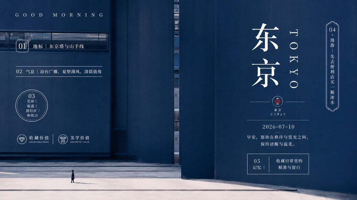 Minimal Tokyo Morning Poster