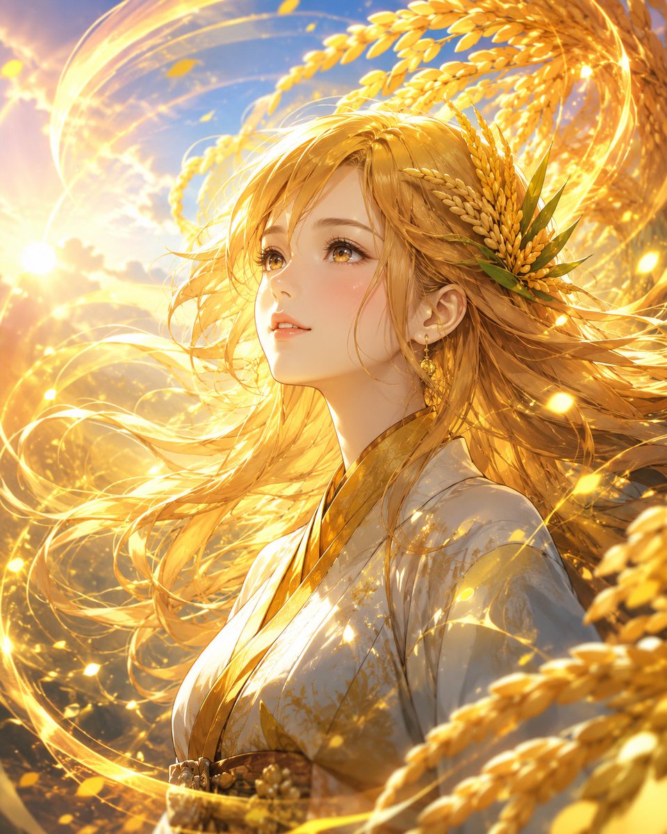 Golden Rice Harvest Maiden