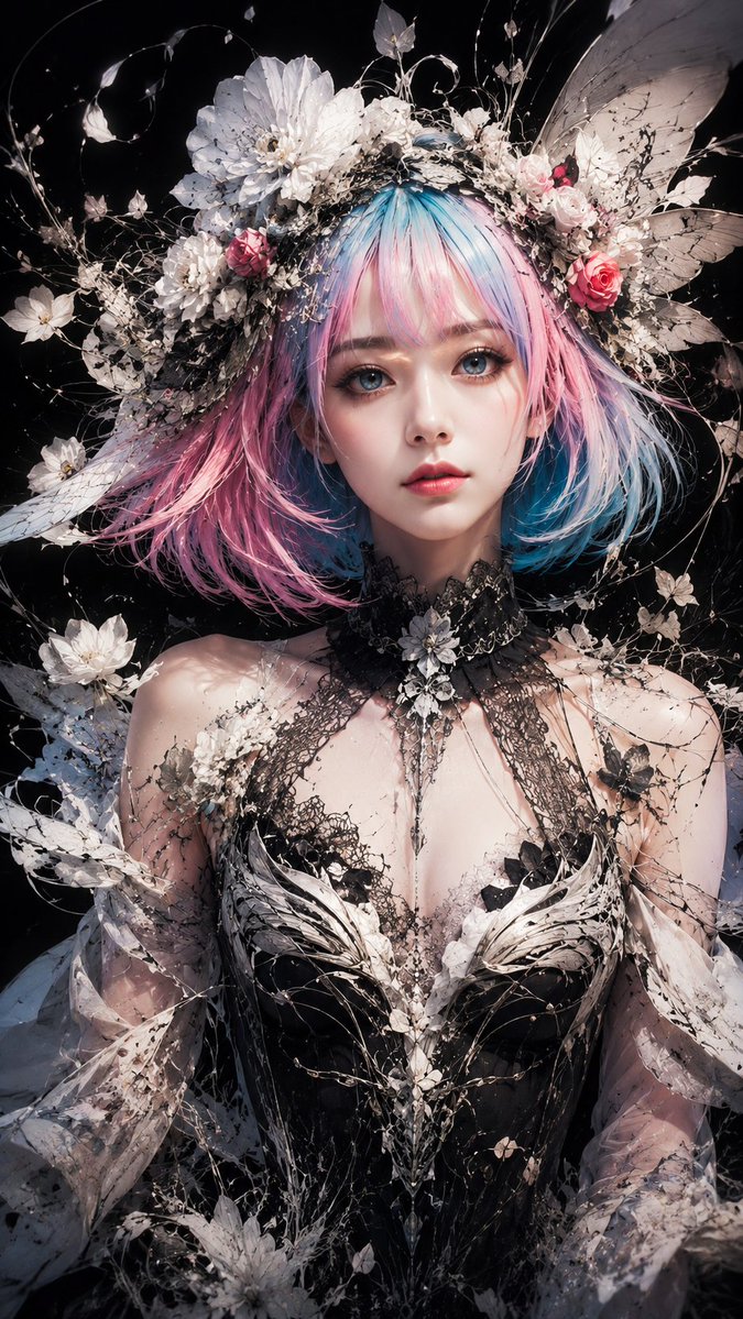 Gothic Floral Fairy Portrait