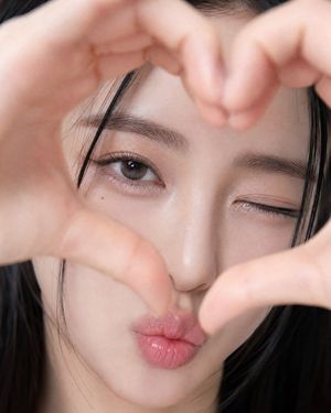 Photorealistic Heart-Hand Selfie Portrait AI image template preview