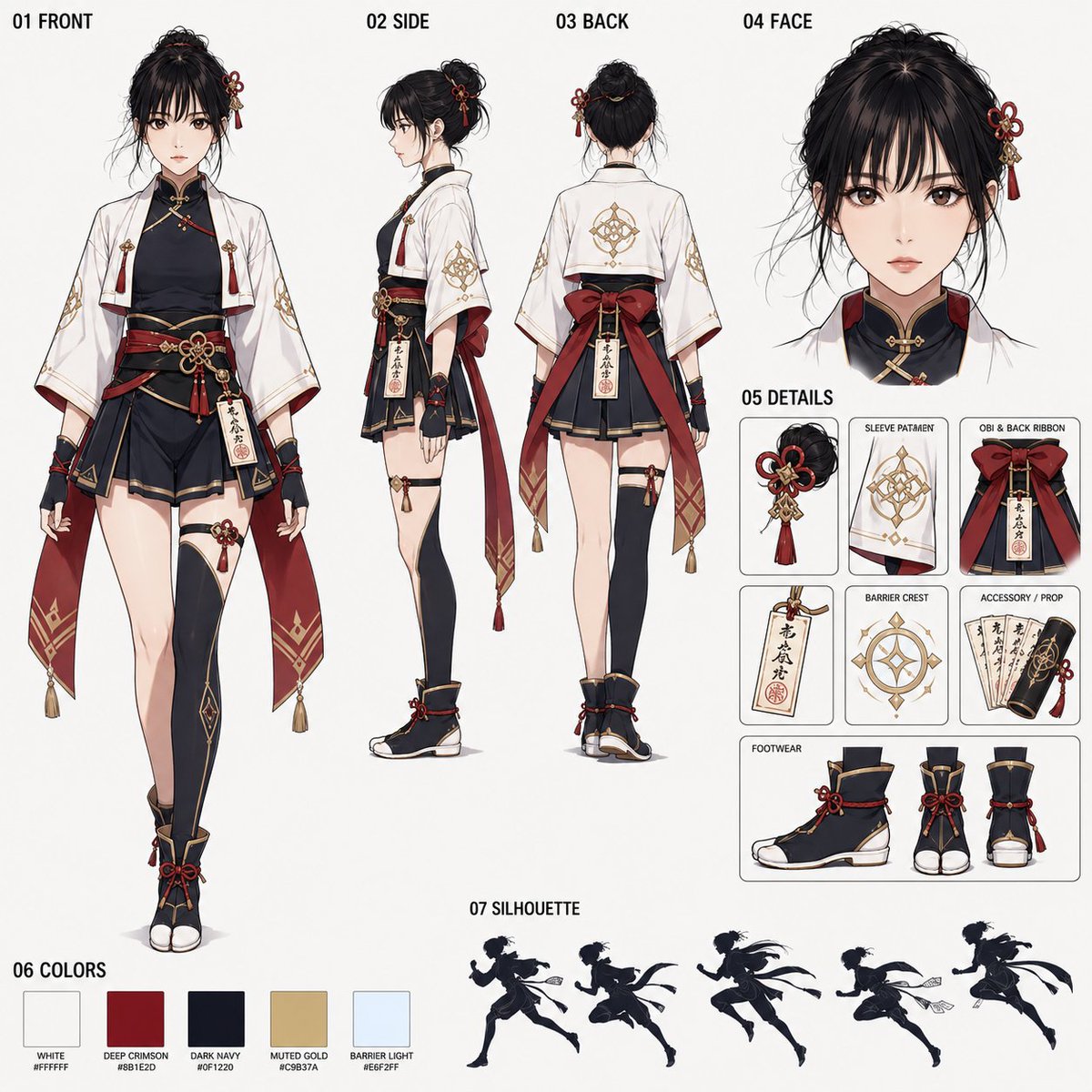 Japanese Fantasy Kekkai-shi Character Sheet