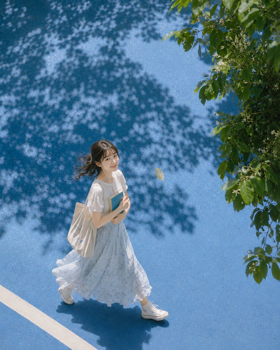 Sun-Dappled Summer Street Fashion Portrait