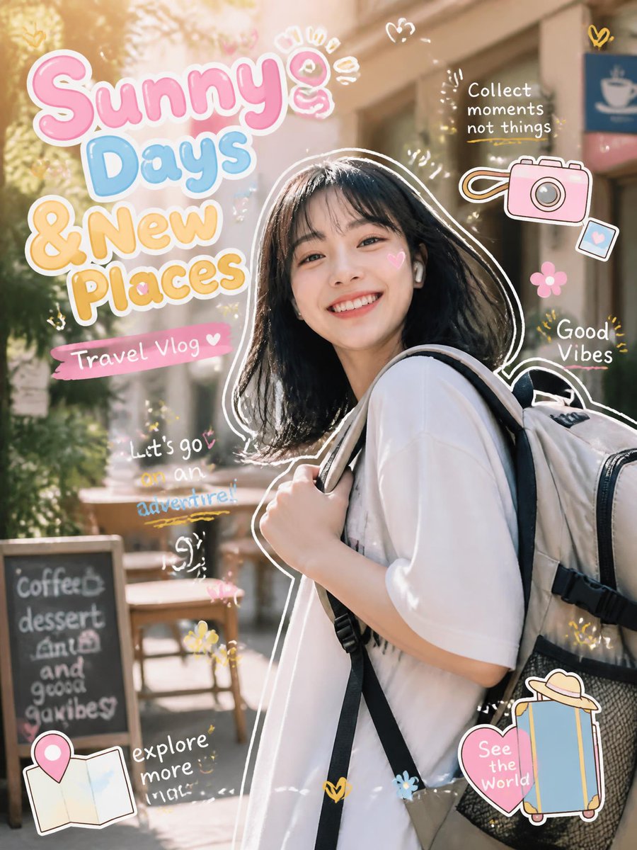 YouTube Thumbnail - Cute Travel Vlog Thumbnail - Image 3