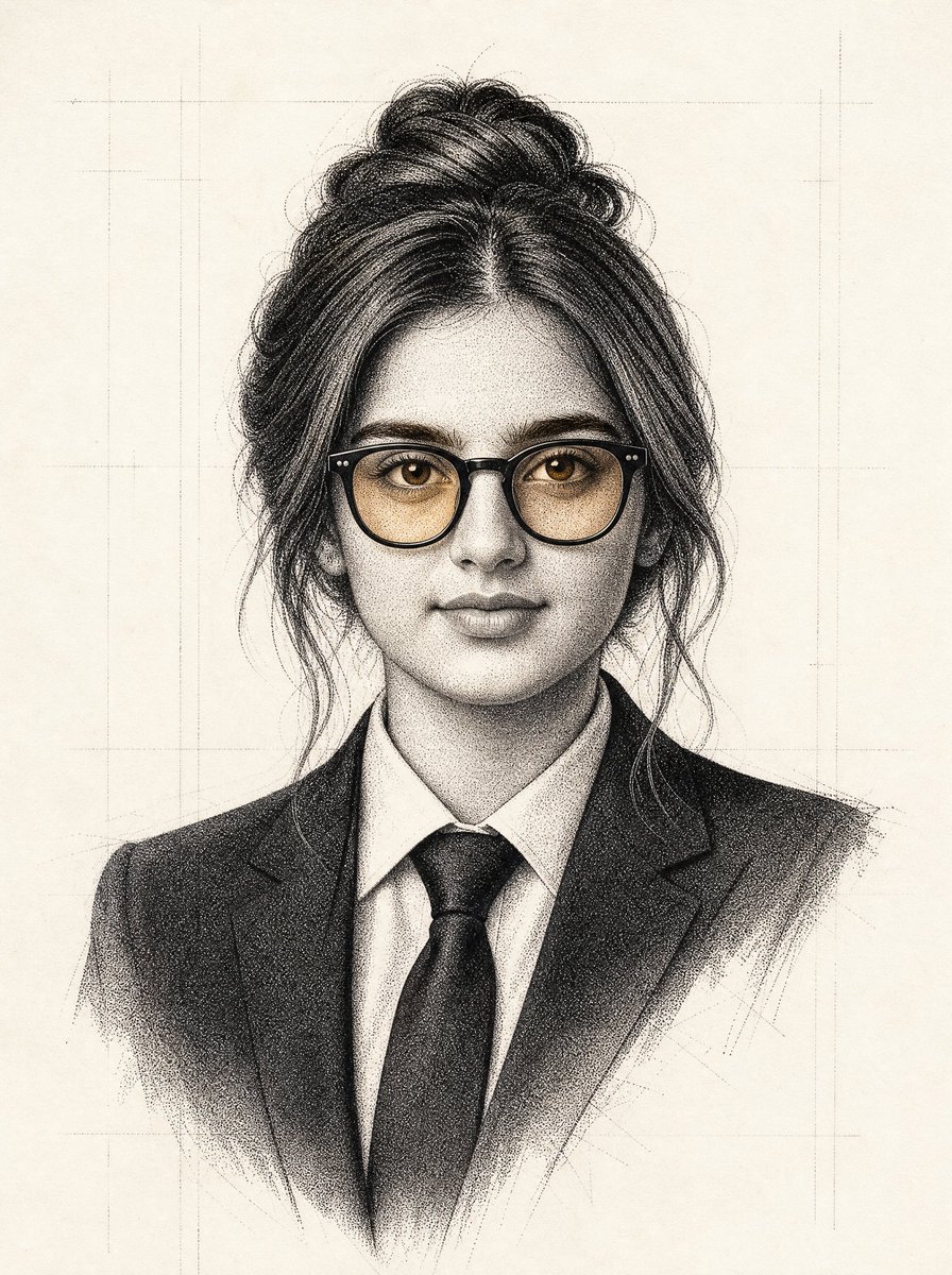 Stippled Ink Business Portrait
