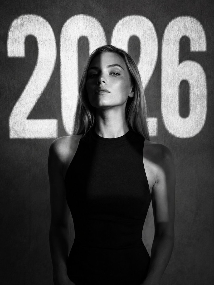 Black and White Cinematic Number Projection Portrait