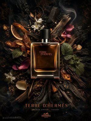 Luxury Fragrance Flat-Lay Poster AI image template preview