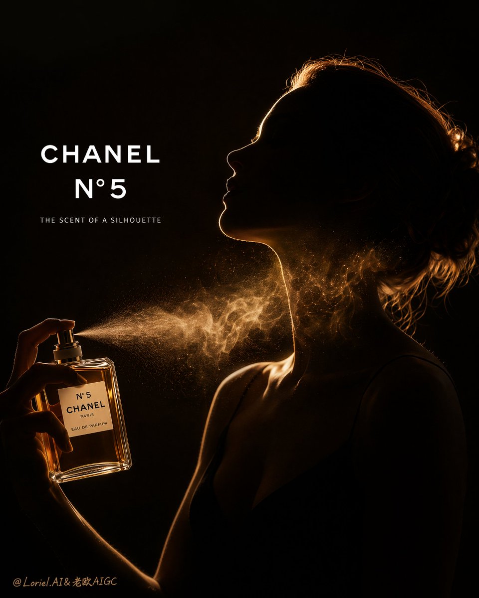 Ultra-Luxury Silhouette Perfume Poster