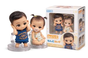 Japanese Nendoroid Style Miniature Figure — “사진 속 {argument name="인물" default="아기 남매"}를 일본식 미니어처 피규어({argument name="피규어 스타일" default="Nendoroid 스타일"}, SD 비율)로 